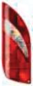 Feu arrière multifonction BBSNWDR 3100 gauche 12 V (clignotant, stop, position, recul, brouillard, catadioptre) Jokon 10.2250.011