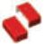 Caches (paire) rouge Jokon 19.2035.100