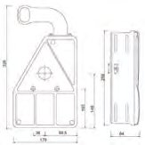 Feu arrière gauche 5 broches Knott 402538.001