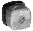 Feu de position blanc avec projecteur 3m Knott 401546.001