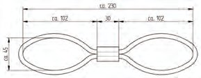 Câble de sécurité avec mousqueton 750 kg Knott 408054.001