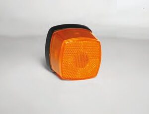 Feu de position carré jaune avec projecteur 0,5m Knott 404525.001