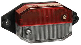 Feu de position rouge/blanc sur platine 2,5m Knott 403578.001