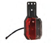 Feu de position rouge/blanc sur caoutchouc droit 0,5m droit Knott 413590.001