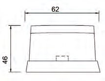 Feu de position carré rouge/blanc Knott 404527.001