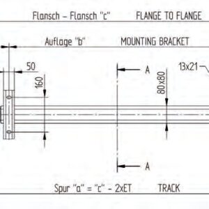 Essieu non freiné 850 kg 5×112 mm Knott B304144021