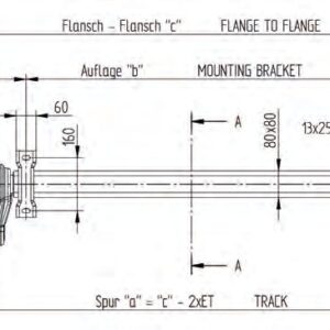 Essieu non freiné 1350 kg 4×100 Knott B304234000
