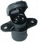 Prise 3 pôles plastique connexion plate Knott 409128.001