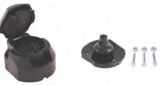 Prise 13 pôles plastique avec antibrouillard Knott 405217.001