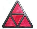 Catadioptre triangulaire à visser 70mm Knott 408630.001