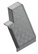 Garde-boue aluminium droit 290 mm Knott 425079.001