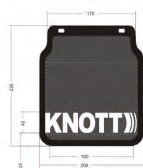 Bavette relief 200 mm Knott 400086.009