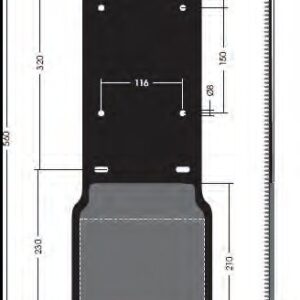 Bavette anti-projection 200 mm Knott 400086.245