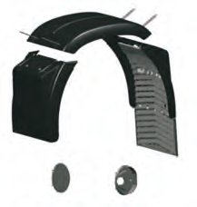 Garde-boue Hinterteil 690 mm avec AS 124 mm Knott 408316.004