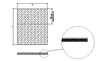 Tapis anti-projection L 650 mm Knott 406868.020