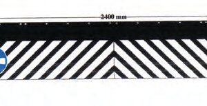 Longue bavette avec fixation L 2400 mm H 380 mm Knott 400086.099