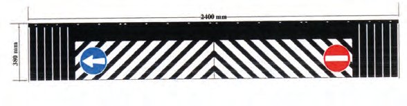 Longue bavette avec fixation L 2400 mm H 380 mm Knott 400086.099