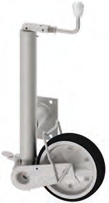 Roue jockey caoutchouc galvanisé console haute Knott 38092