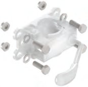 Jeu vis support roue jockey 4 trous Knott 210016.002