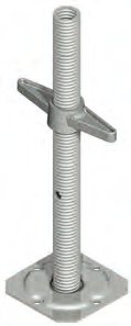 Spindelfuß feuerverzinkt Fußplatte 150x150mm — max. stat. Tragkraft kg: 2500; L: 500 mm; Ø: 38 mm Knott 416987.001