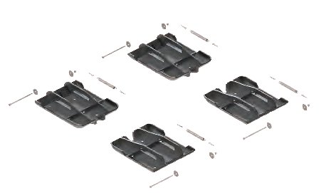 Kit de plaques pour béquille 4 pièces Knott 426069.001
