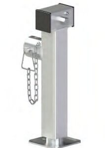 Stützfuß klappbar — max. stat. Tragkraft kg: 1300; moyeu: 235; A: 410; B: 275; Aussenrohr: 60x60x4 Knott 410271.001