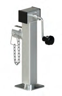 Stützfuß klappbar avec Kurbel — max. stat. Tragkraft kg.: 1300; moyeu: 235; A: 410; B: 275; Aussenrohr: 60x60x4 Knott 410273.001