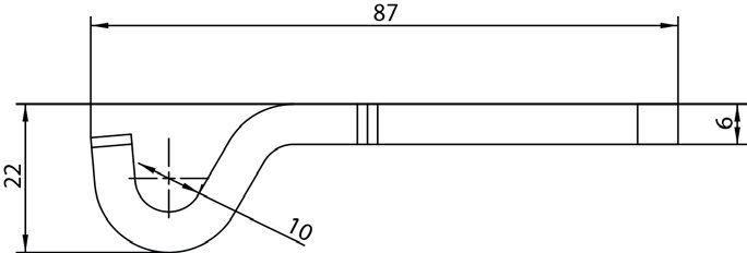 Crochet de fermeture coudé Knott 405715.001