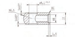 Oeil galvanisé M8, trou Ø 8,1 mm Knott 415547.001