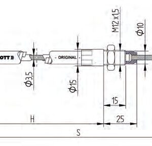 Câble de frein longueur 1450 mm Knott 33921-1.06