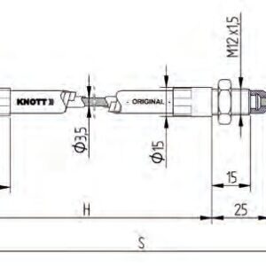 Câble de frein longueur 1450 mm Knott 980202.06