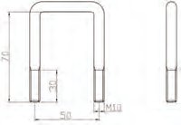 Anneau d&rsquo;arrimage galvanisé, 90x30x6 mm Knott 406561.004
