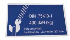 Plaque signalétique point d’arrimage adhésive 1000 daN Knott 415553.003