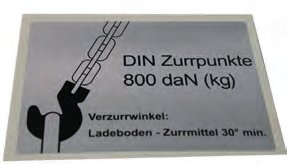 Plaque point d’arrimage 800 daN Knott 415553.008