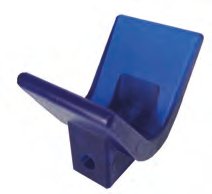 Bootsauflagen Bug V-Stop — Farbe: blau; A: 115 mm; B: 72 mm; C: 90 mm; D: 52,5 mm; E: 36 mm; F: 13 mm Knott 6X1065.016