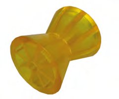 Bugrolle 4“ aus PVC — Farbe: blau; D: 87 mm; D1: 50 mm; d: 14,5 mm; L: 95 mm Knott 6X1064.014