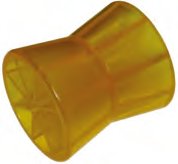 Bugrolle 3,5“ aus PVC — Farbe: blau; D: 89 mm; D1: 71,5 mm; d: 14,3 mm; L: 97 mm Knott 6X1643.001