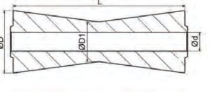 Galet de quille PVC 58 mm Knott 6X1064.040