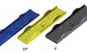 Kielauflage 2,5“x12“ aus PVC (Größen blau,) — Farbe: blau; A: 300 mm; B: 75 mm; C: 64 mm Knott 6X1065.012