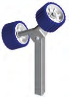 Traverse complet (avec 2 Rollen 6X1067.021) — Farbe: blau Knott 6B9682.001