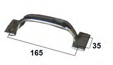 Poignée zinguée avec vis Knott 420629.001