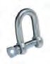 Schäkel — D: 10 mm; W: 20 mm; L: 40 mm; P: 10 mm; Zul.Belastung (kg): 300 Knott 406693.001
