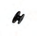 Bouton rond Ø 24mm plastique noir pour corde 6-8mm Knott 402418.001