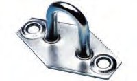 Bügelkrampe zingué klein avec 25mm Öse — L: 53 mm; B: 24 mm; H: 22 mm; A: 40 mm Knott 413224.001