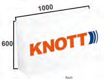 Panneau lumineux saillant « Knott Trailertechnik » 1000x600mm KK9047