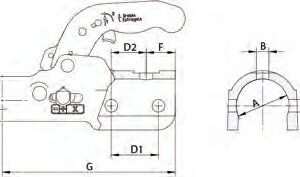 Tête d&rsquo;attelage AV30-A/B (absperrbar) 3000 kg Knott 207437.001