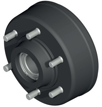 Moyeu-tambour complet 6×205/M18 Hauteur : 145mm Knott 407446P002