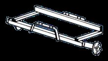 Timon section 100×50 pour remorques TRG, NK — Timon pour TRG 951, 1101, 1251 – NK 1001, longueur 4,00 m Mecanorem 21803