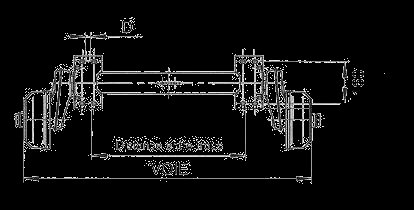 Essieu freiné — 1300 kg, perçage 5×112, bride simple, C=97 mm Mecanorem 22313PE