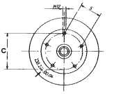 Support de roue de secours pour remorque porte-bateau — Pour roue de 13 / 14 pouces Mecanorem 30216